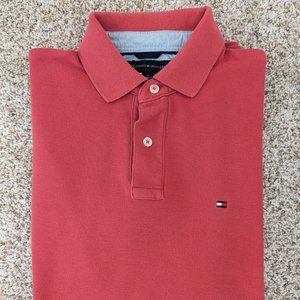Tommy Hilfiger Men's Custom Fit Polo - Color Pink - Size M